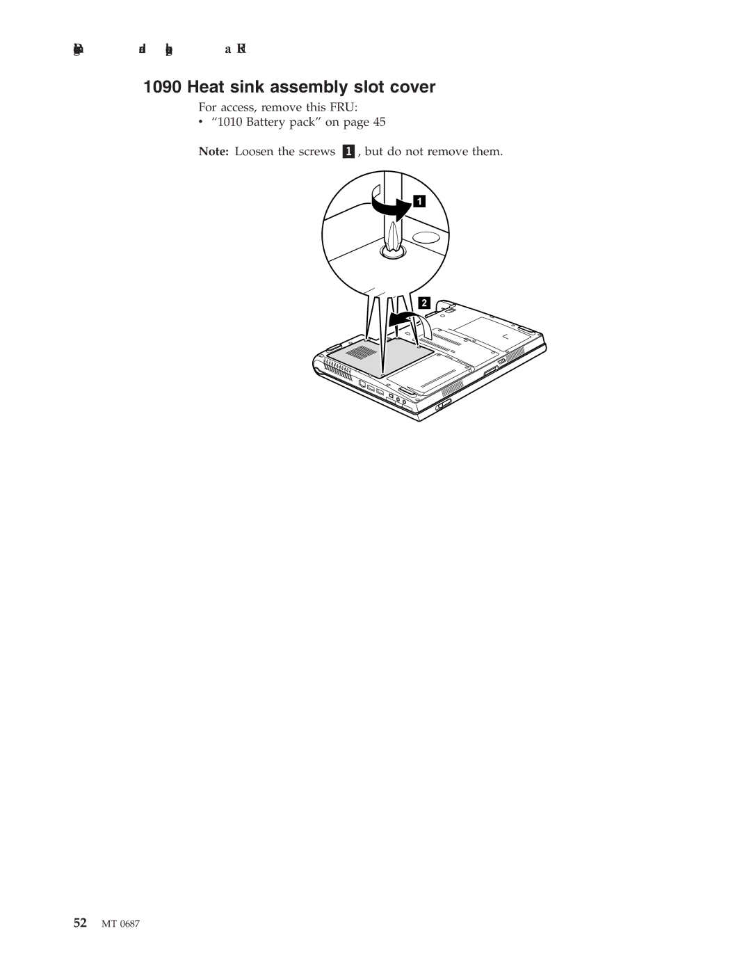 Lenovo N200 manual Heat sink assembly slot cover 