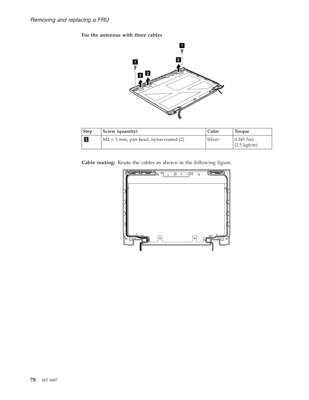 Lenovo N200 manual For the antennas with three cables 