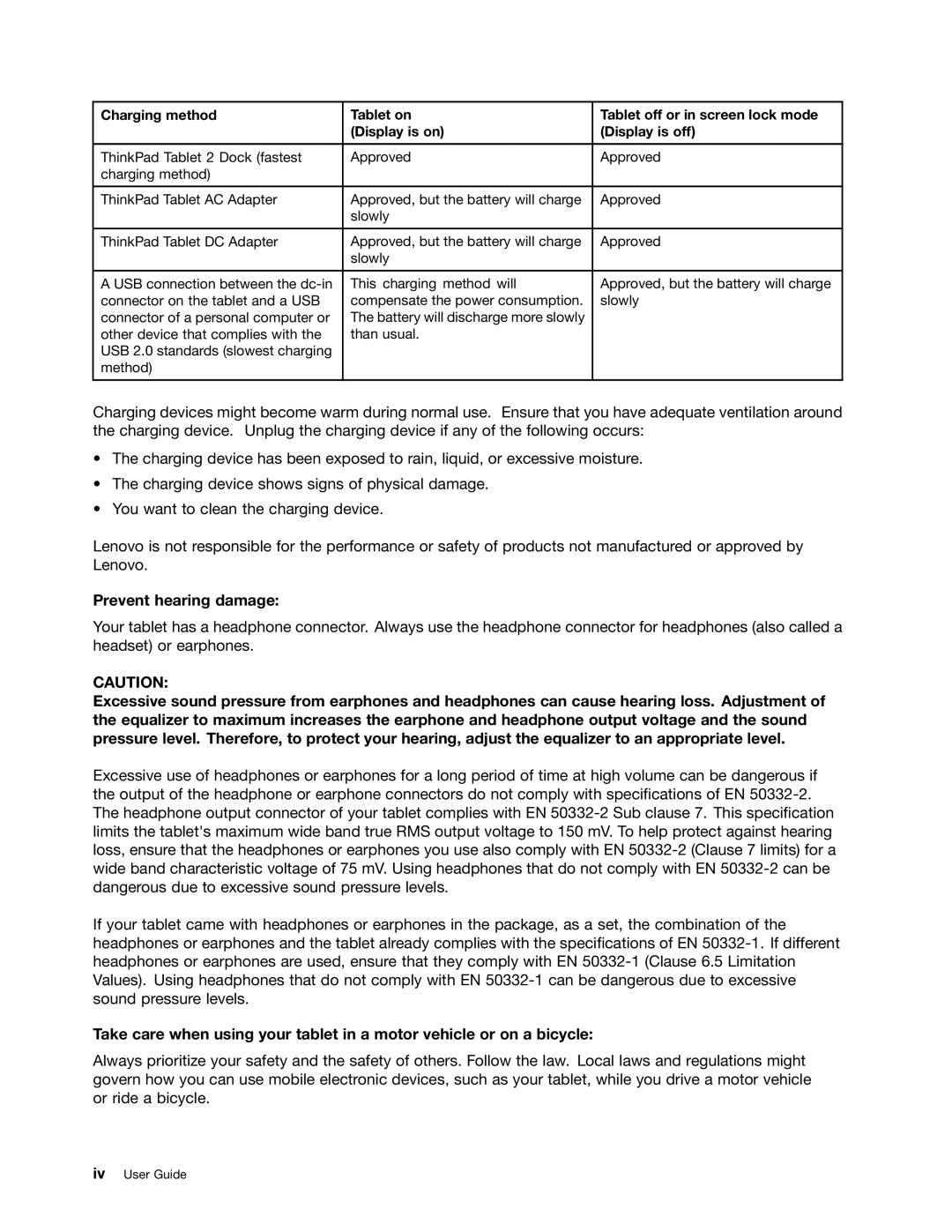 Lenovo N3S2PUK manual Prevent hearing damage 