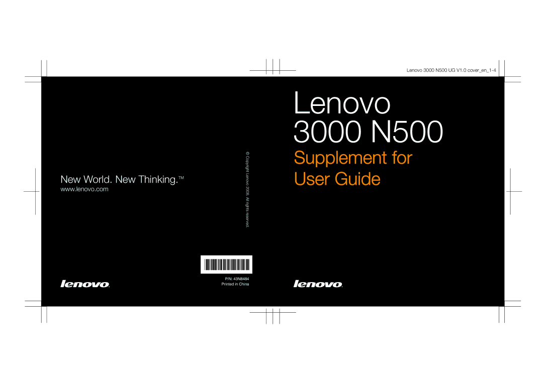 Lenovo manual Lenovo 3000 N500 