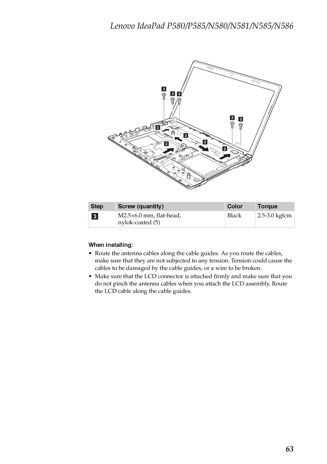 Lenovo P580, P585, N586, N585, N580, N581 manual When installing 