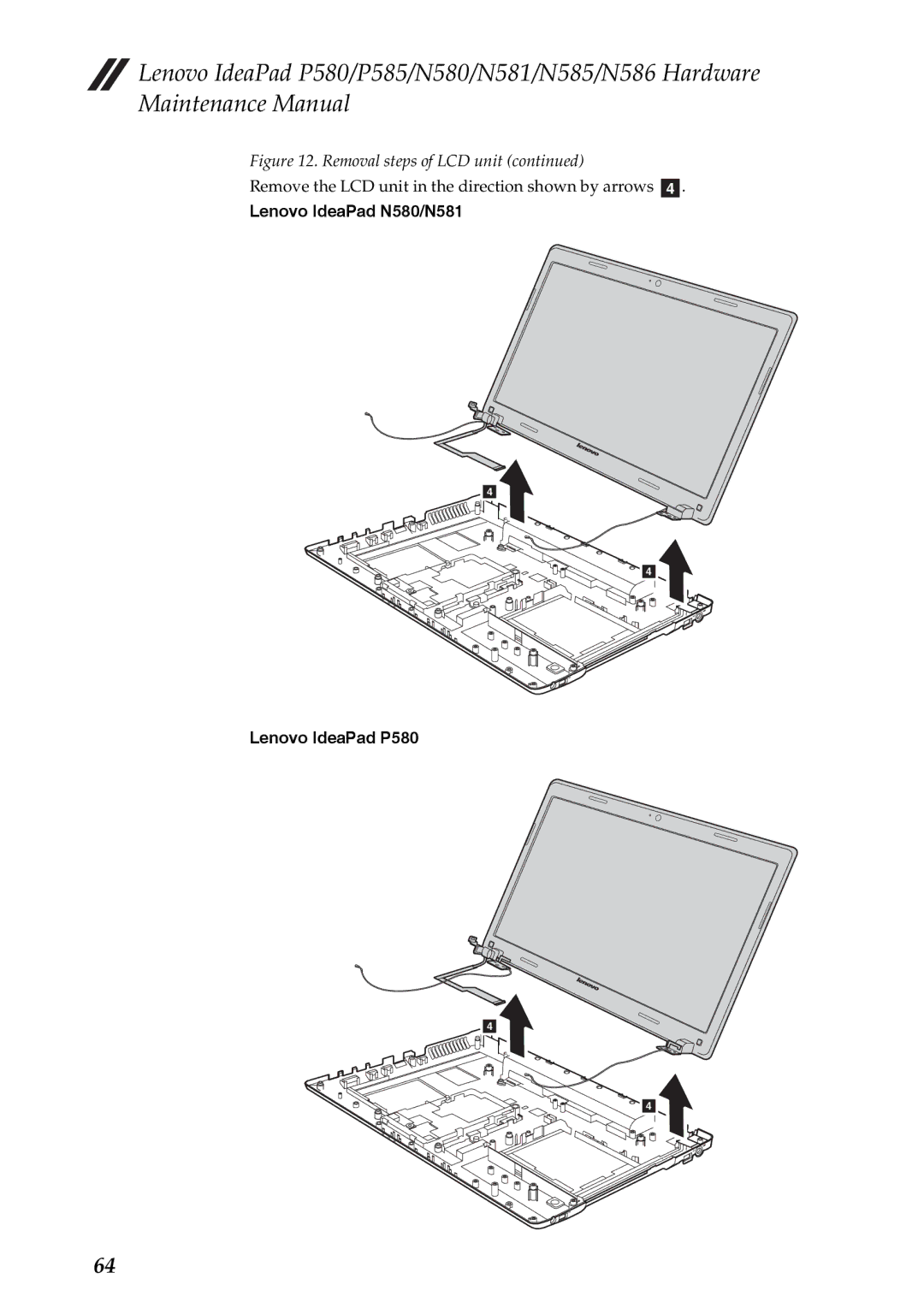 Lenovo N586, P585, N585 manual Lenovo IdeaPad N580/N581 Lenovo IdeaPad P580 