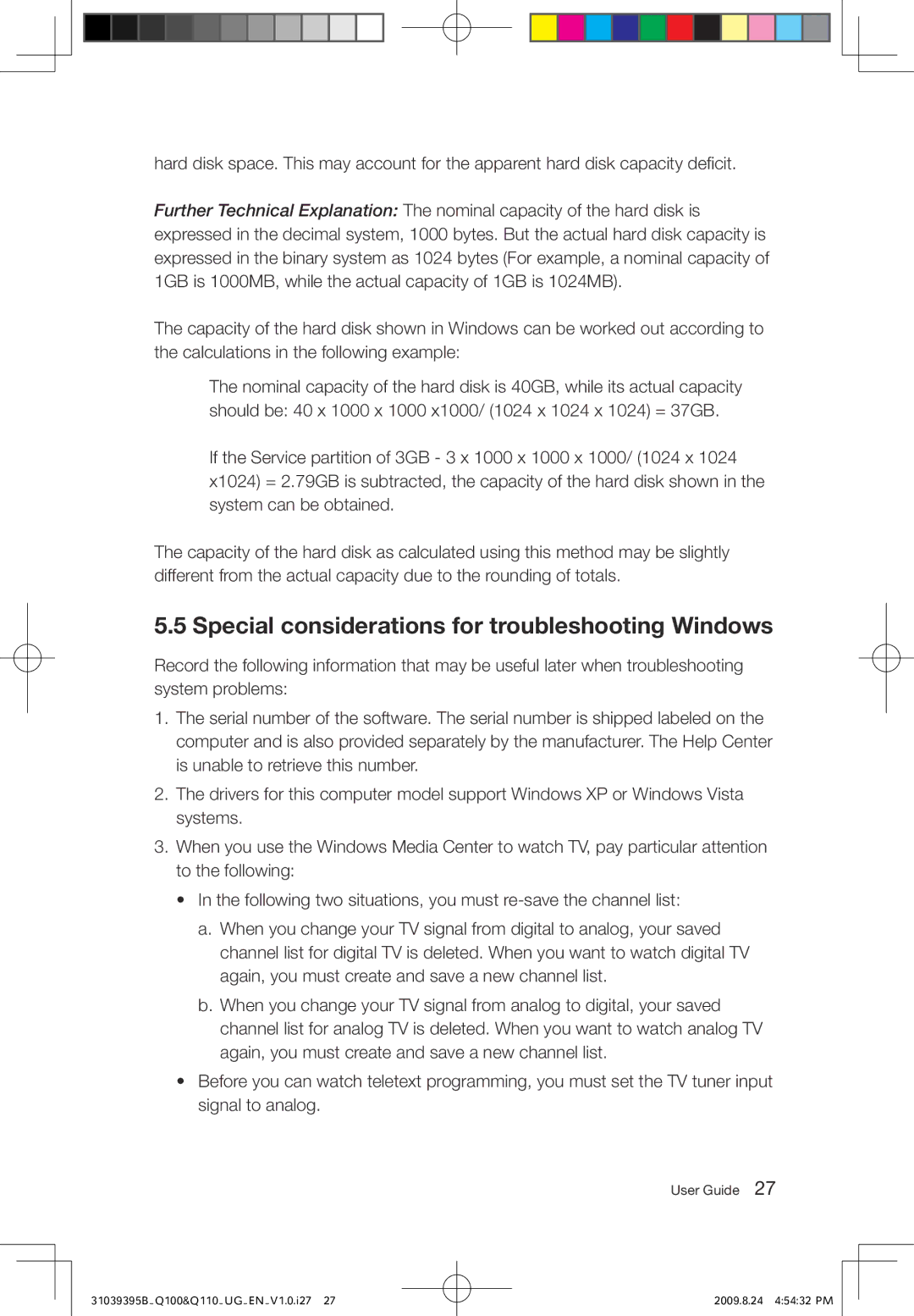 Lenovo Q100, Q110 manual Special considerations for troubleshooting Windows 