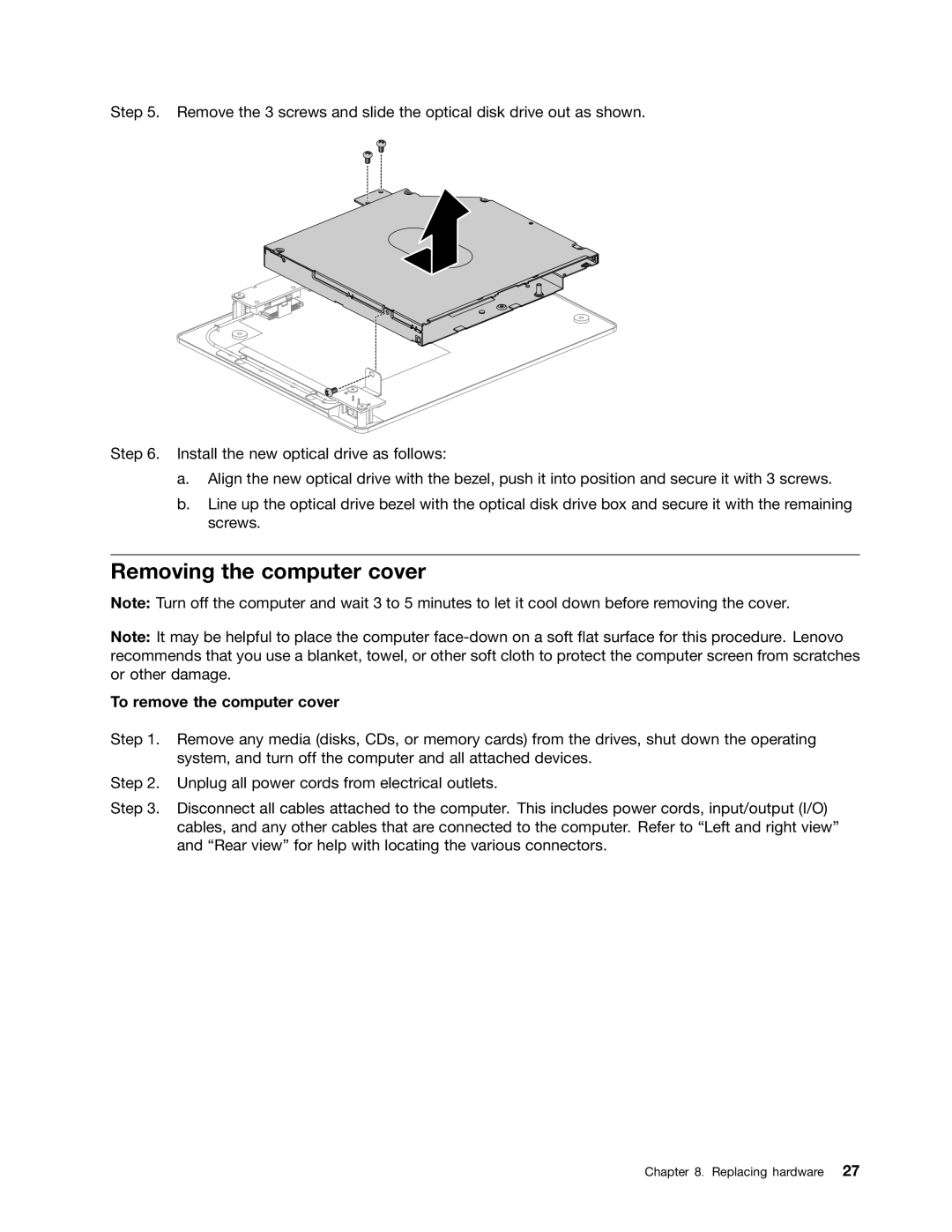 Lenovo 6281, Q190 manual Removing the computer cover, To remove the computer cover 