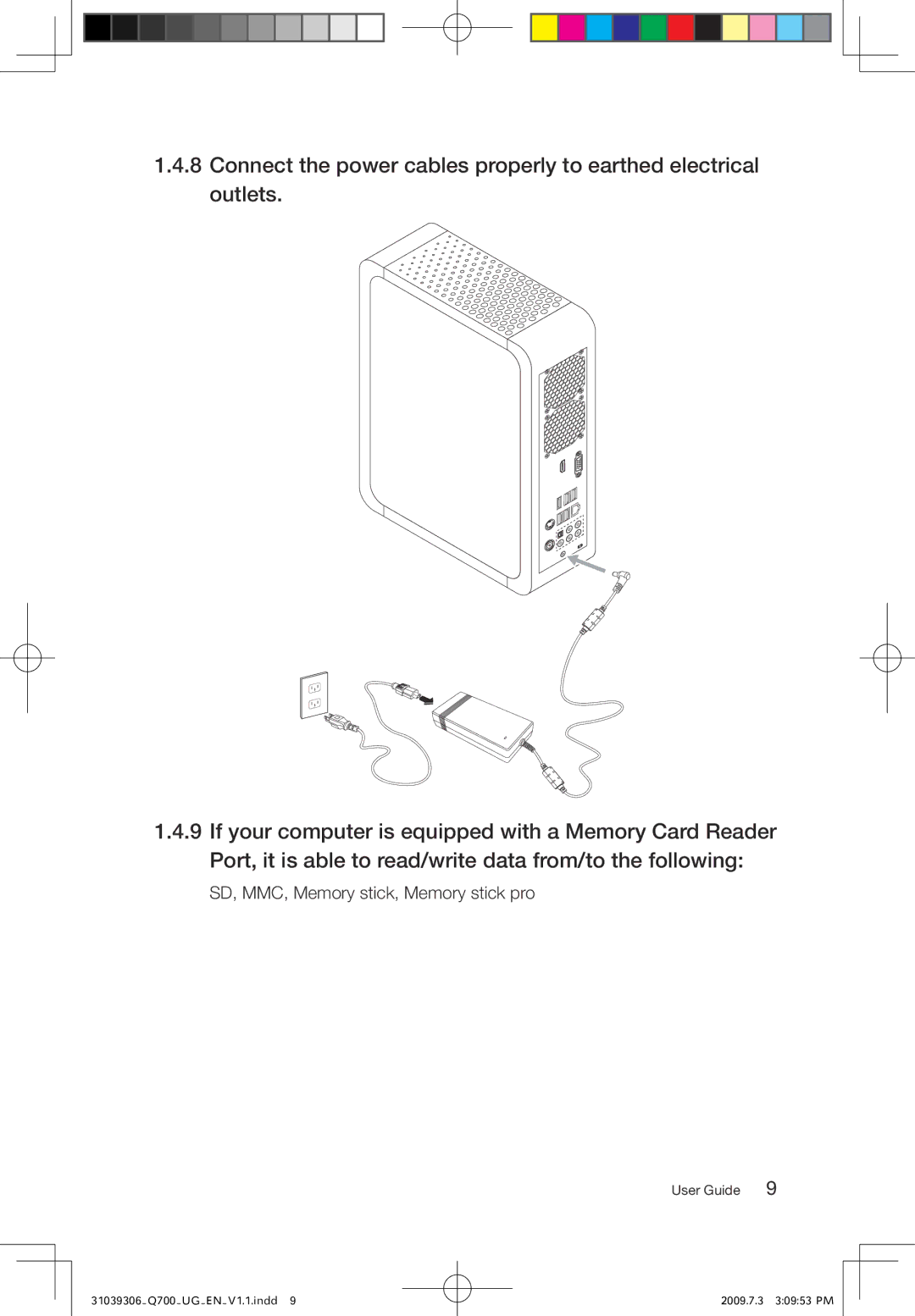 Lenovo Q700 manual SD, MMC, Memory stick, Memory stick pro 