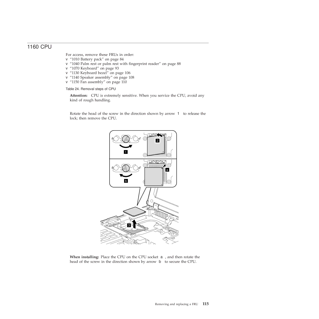 Lenovo R400 manual 1160 CPU 