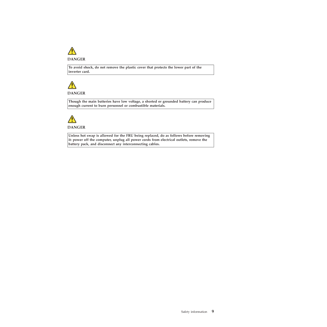 Lenovo R400 manual Safety information 