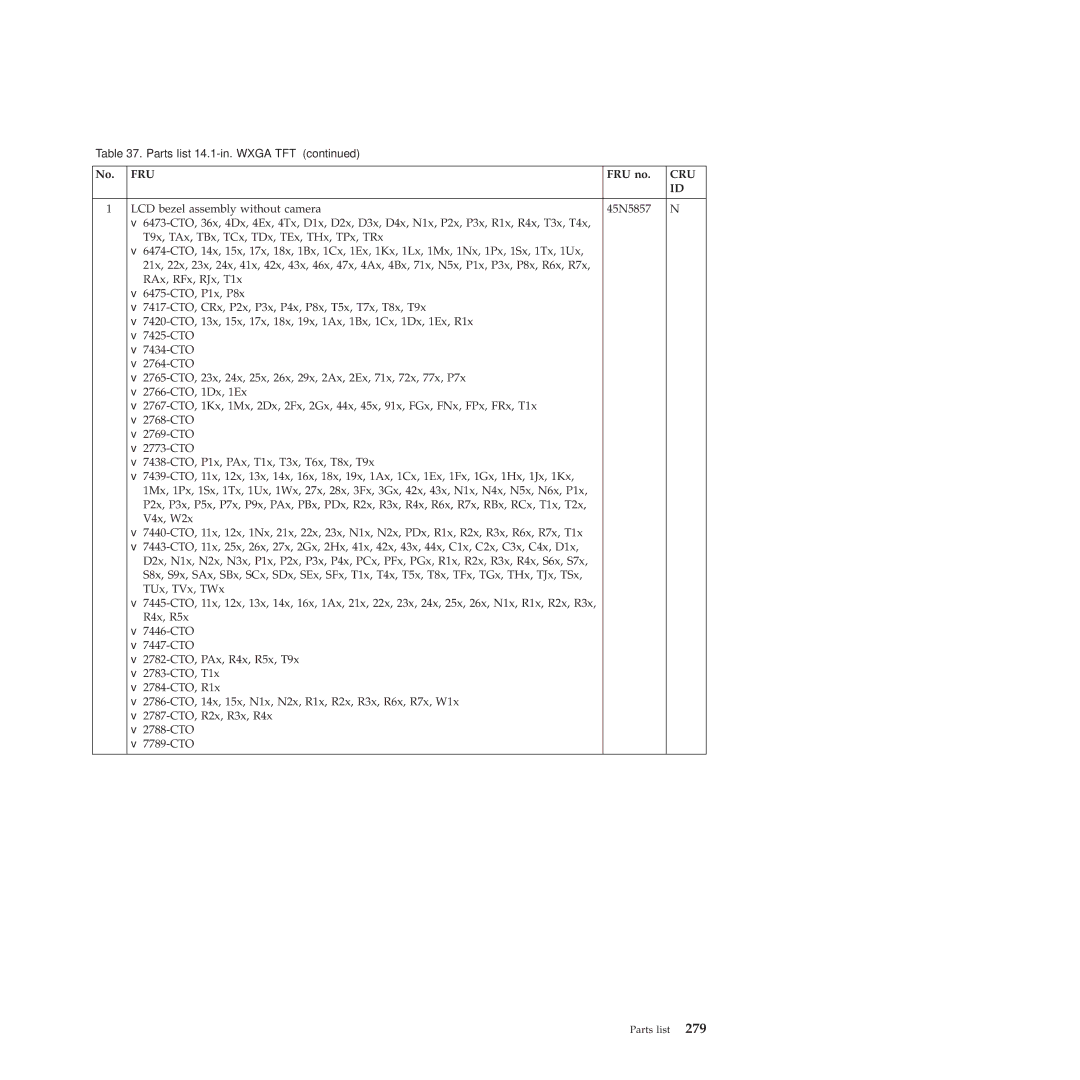 Lenovo R400 manual LCD bezel assembly without camera 45N5857 