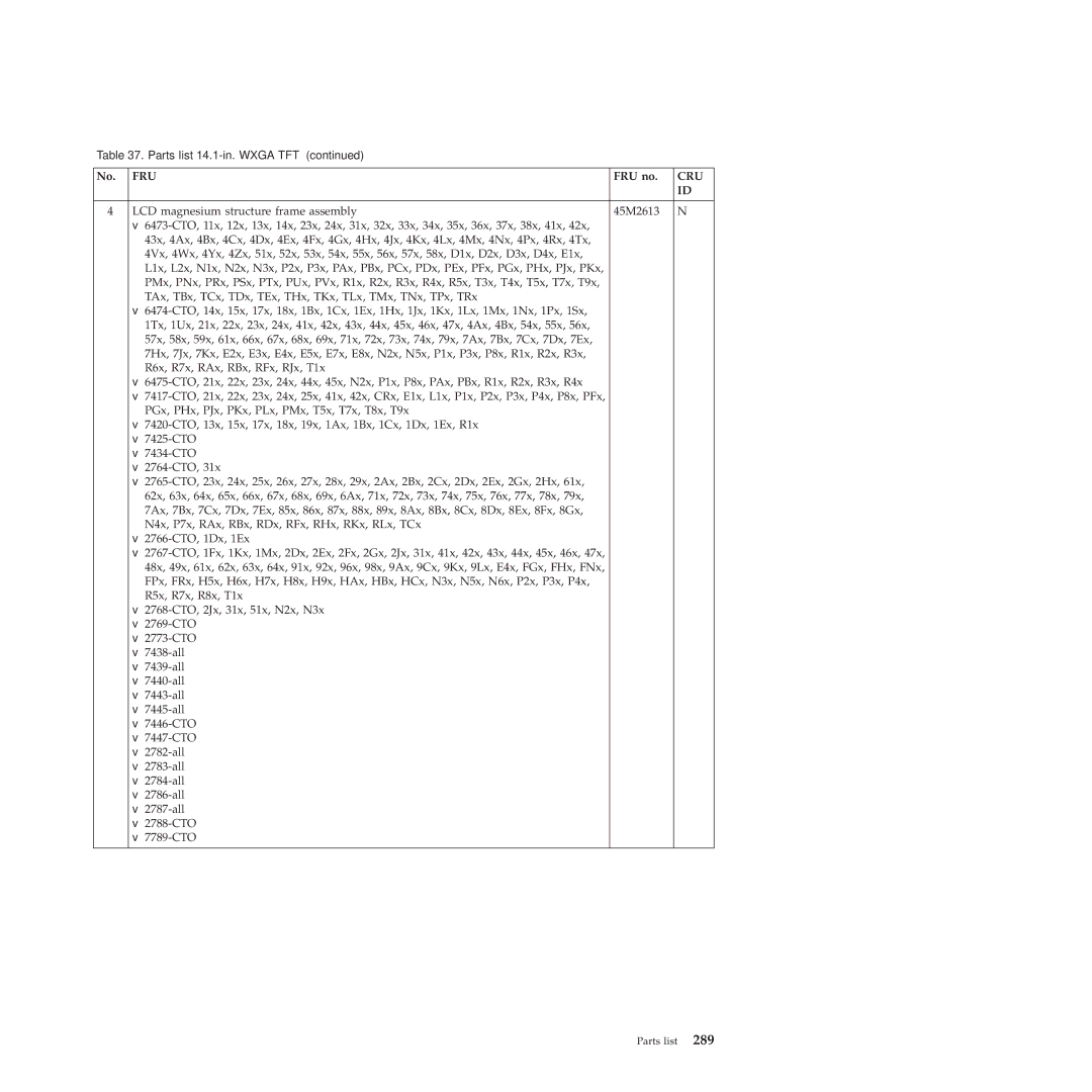 Lenovo R400 manual LCD magnesium structure frame assembly 45M2613 