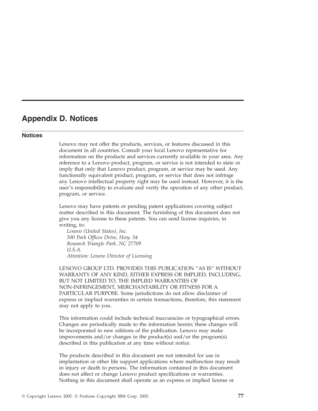 Lenovo R50 Series manual Appendix D. Notices 