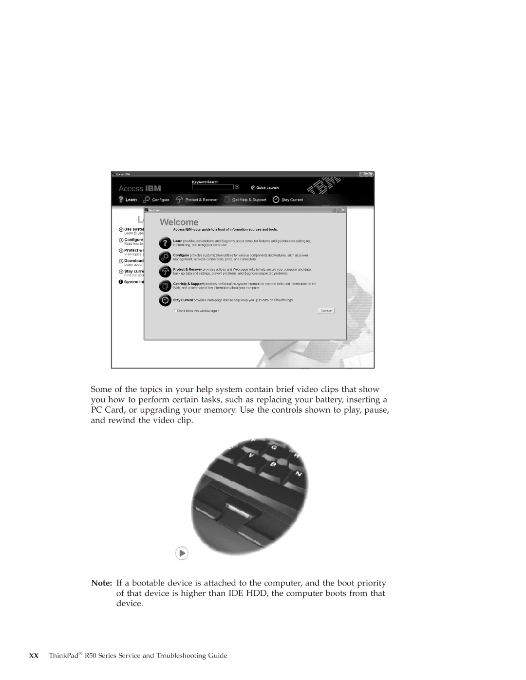 Lenovo manual Xx ThinkPad R50 Series Service and Troubleshooting Guide 