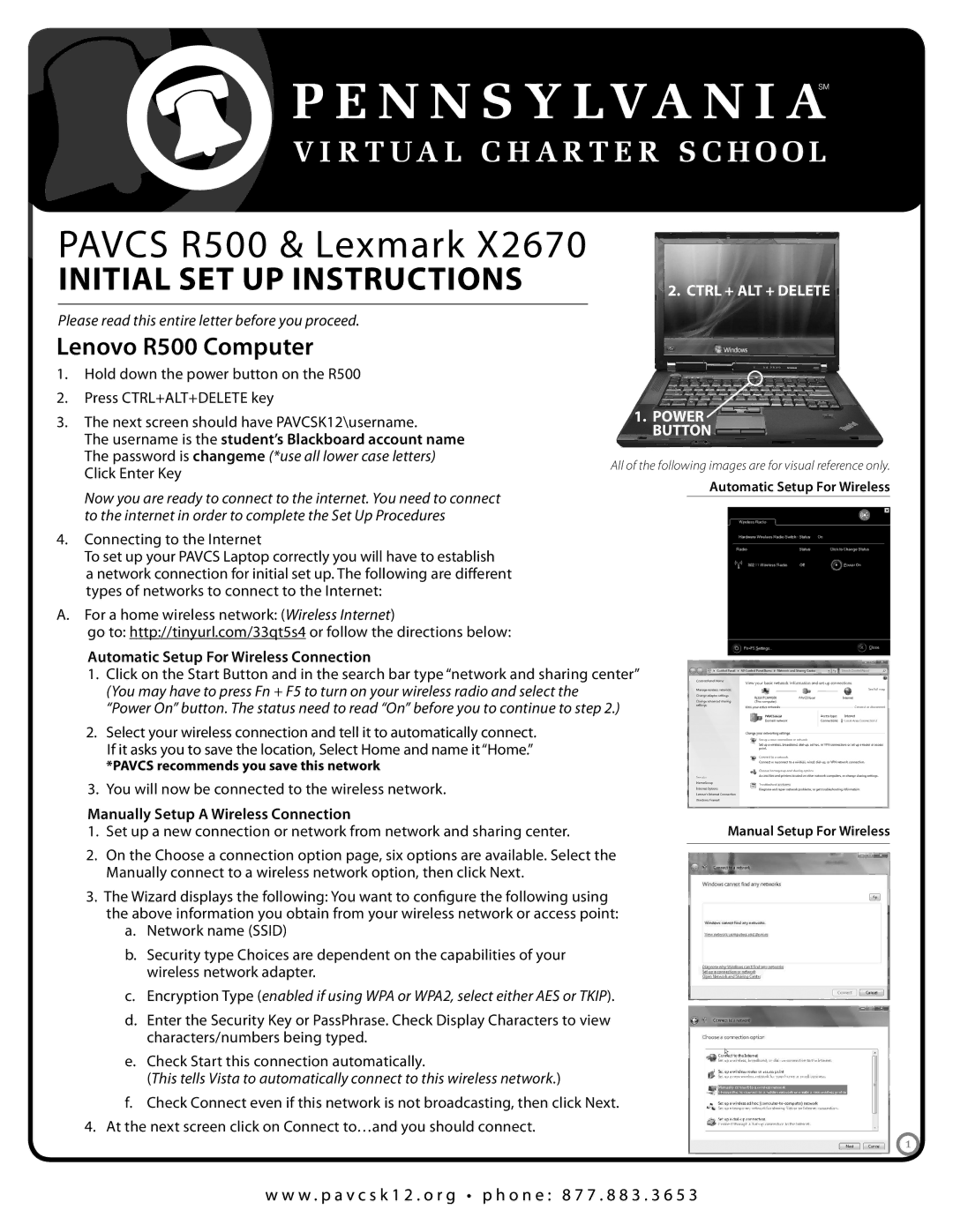 Lenovo manual Lenovo R500 Computer, Username is the student’s Blackboard account name 