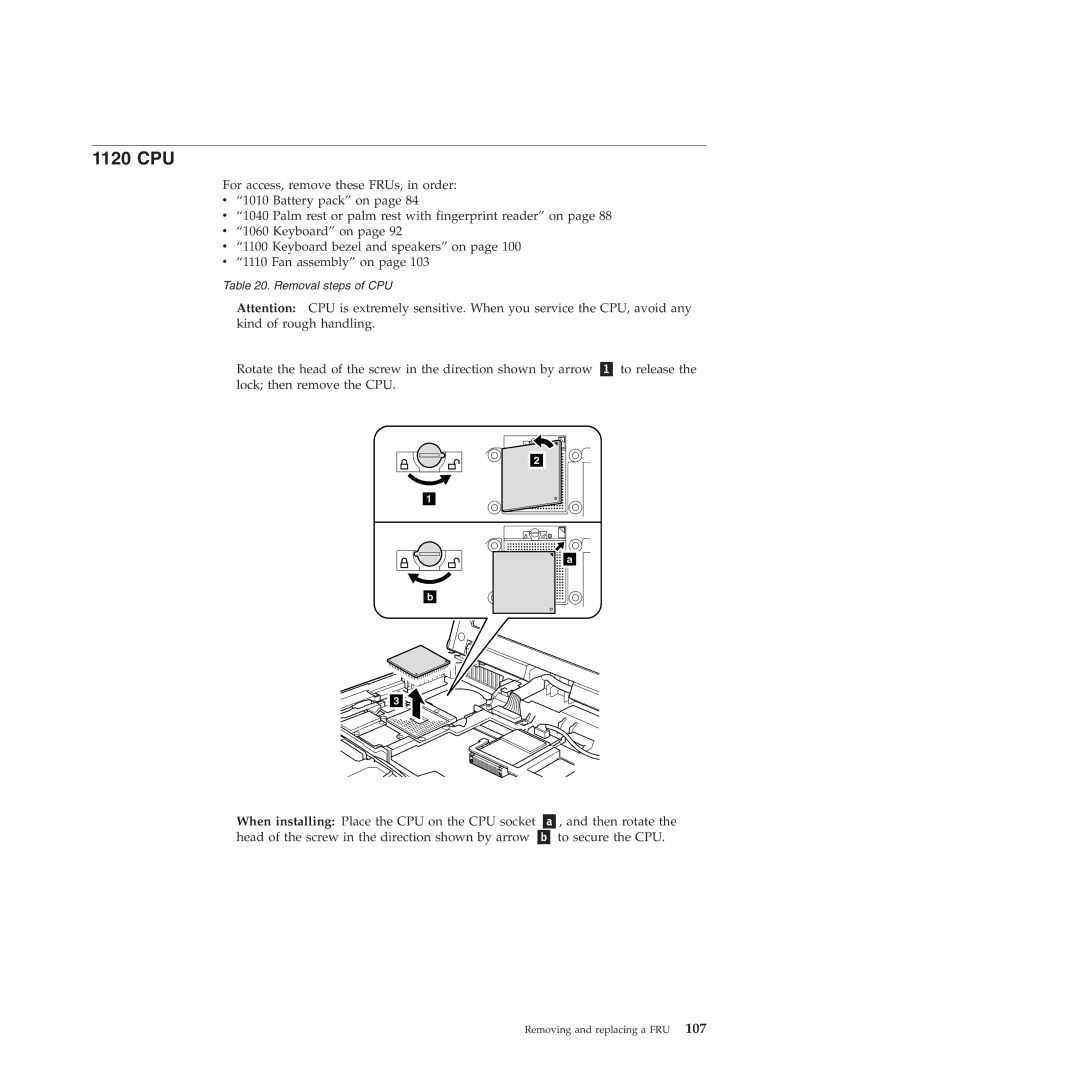 Lenovo R500 manual 1120 CPU 