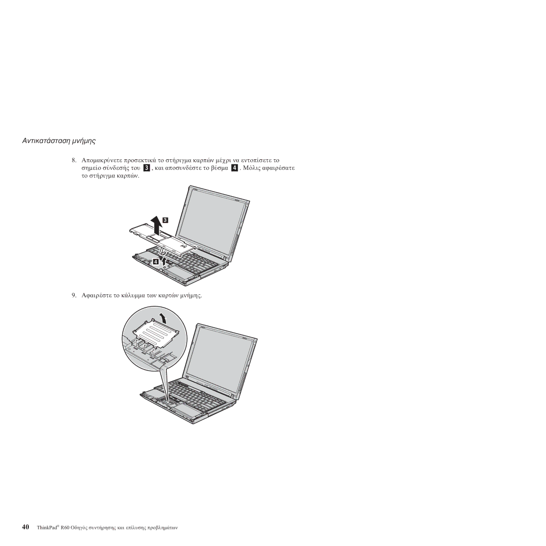 Lenovo R60 manual Αντικατ 