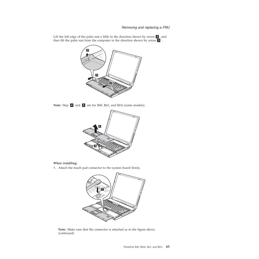 Lenovo R60E manual When installing 