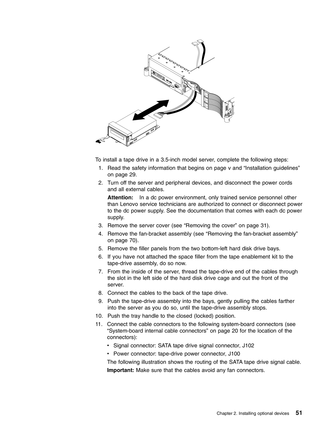 Lenovo RD120 manual Installing optional devices 