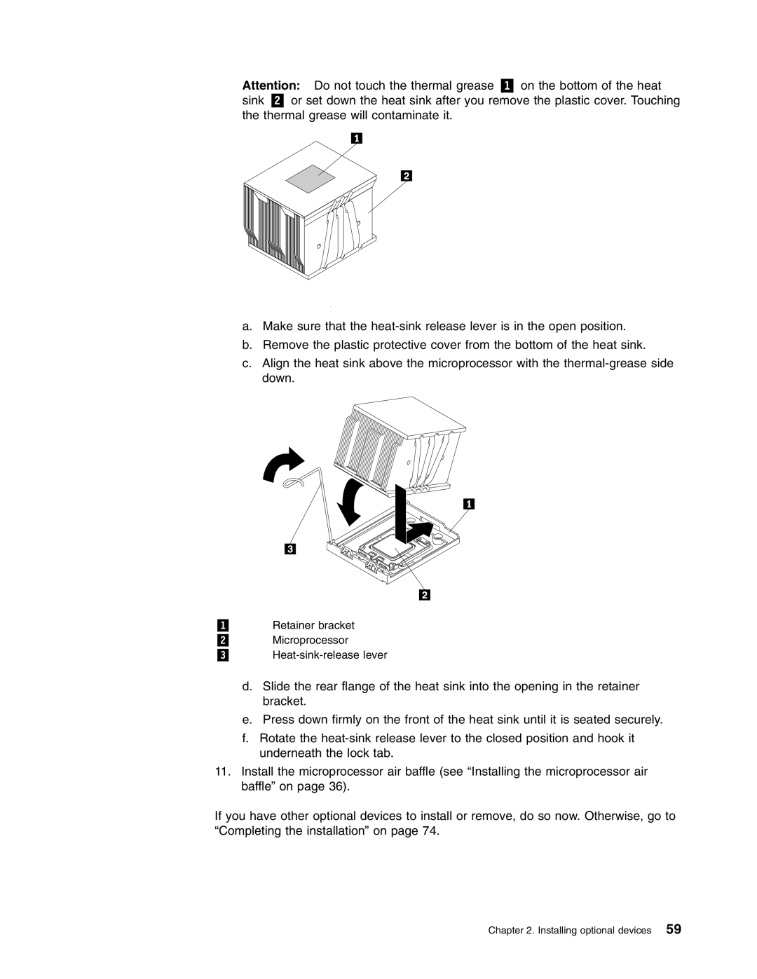 Lenovo RD120 manual Installing optional devices 