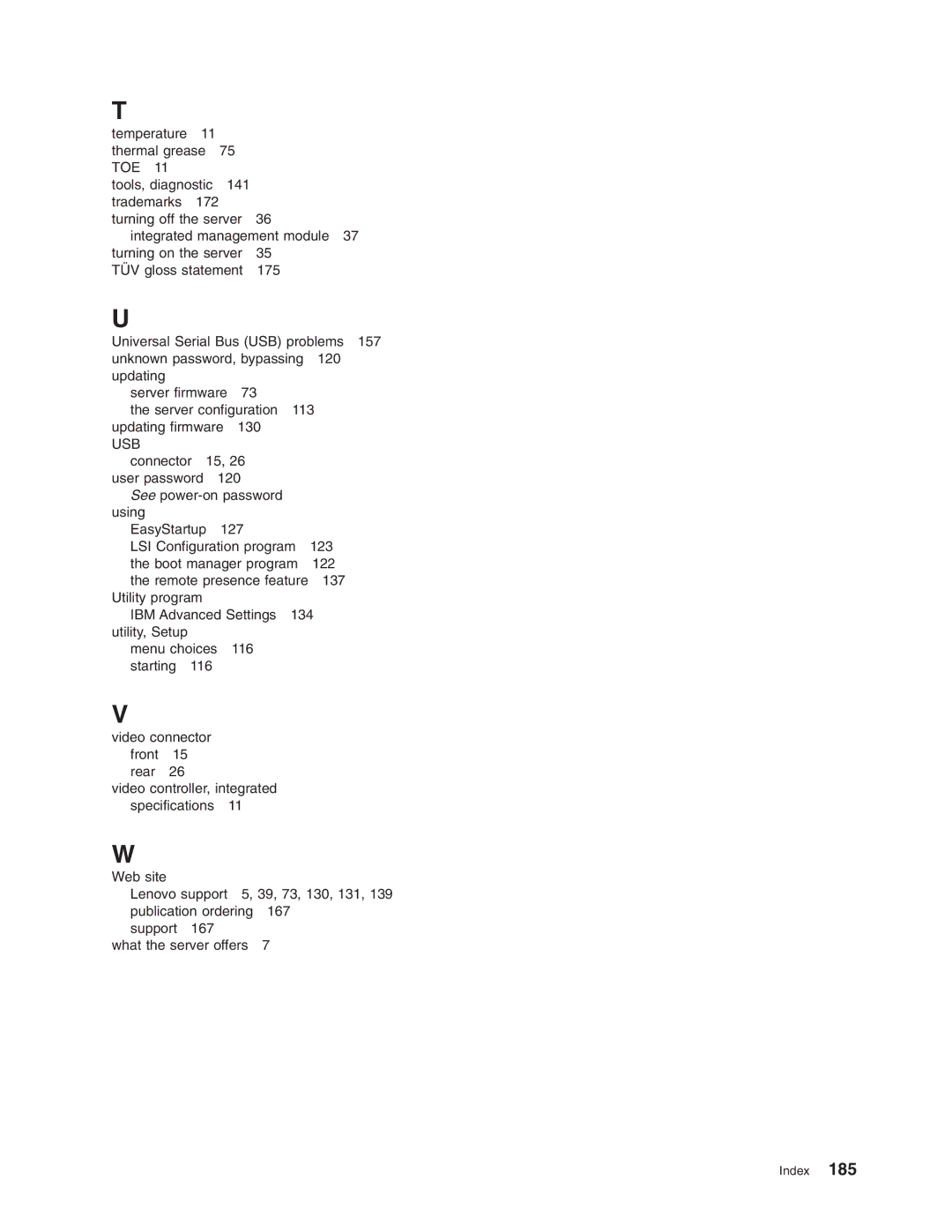 Lenovo RD210 manual Usb 