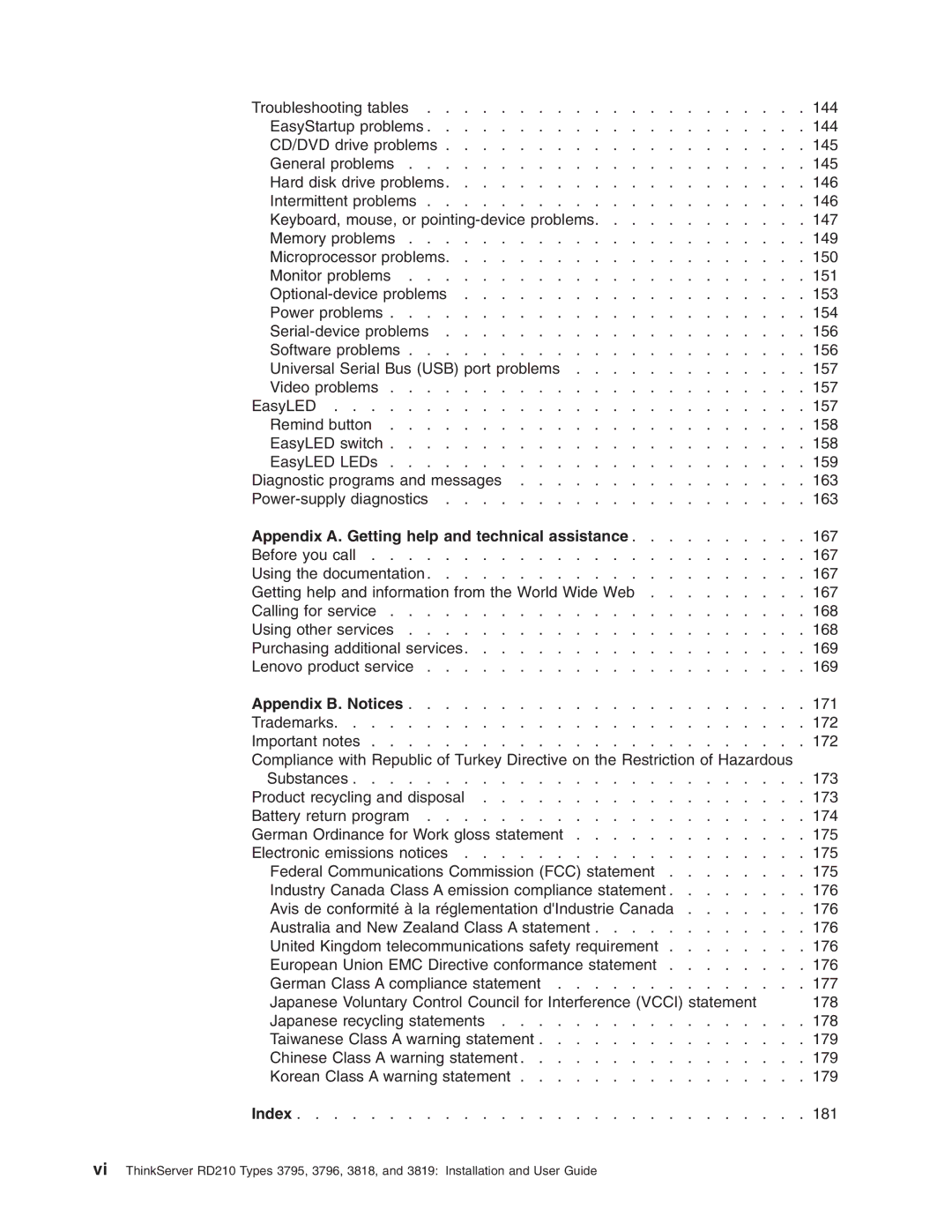 Lenovo RD210 manual Appendix A. Getting help and technical assistance 