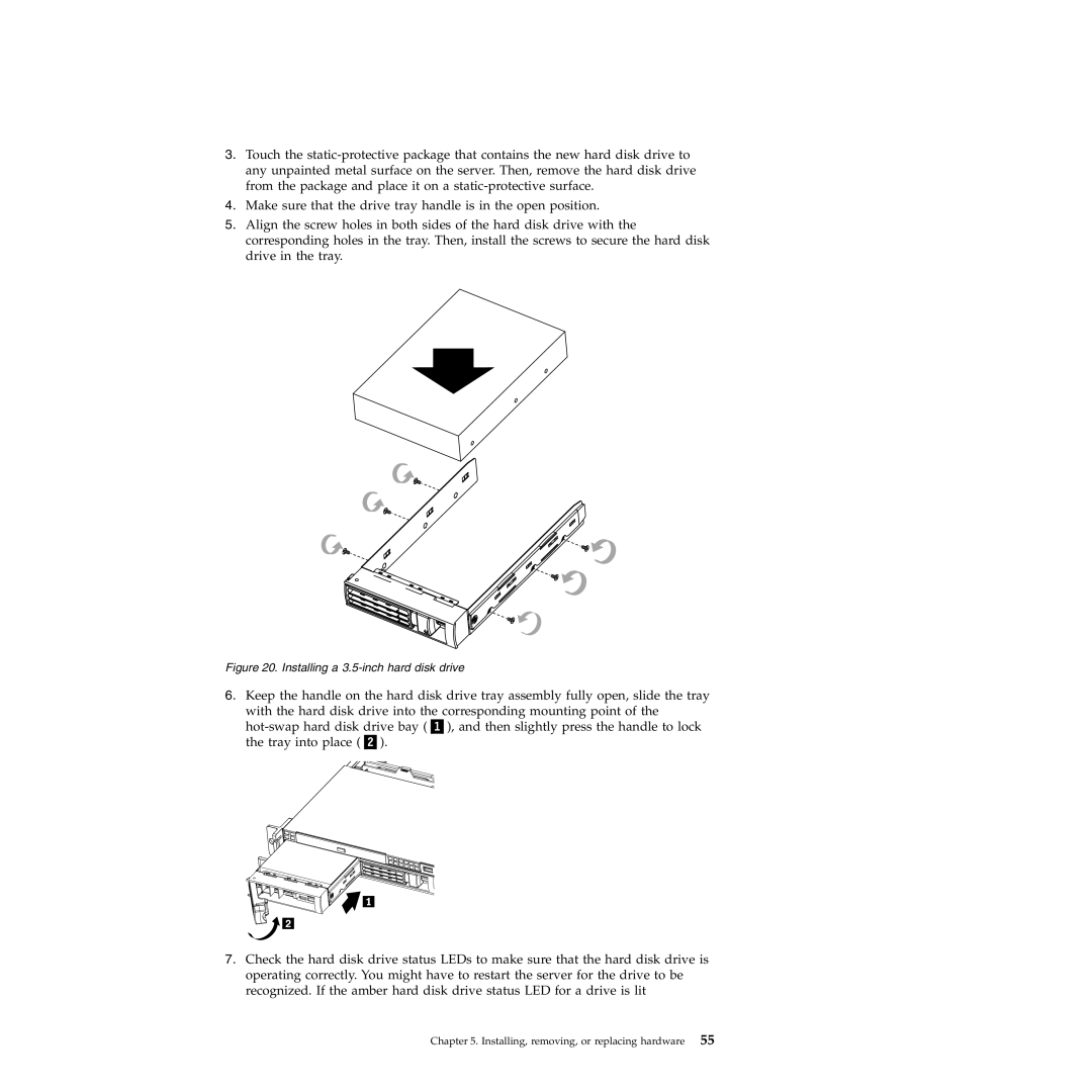 Lenovo RD230 manual Installing a 3.5-inch hard disk drive 