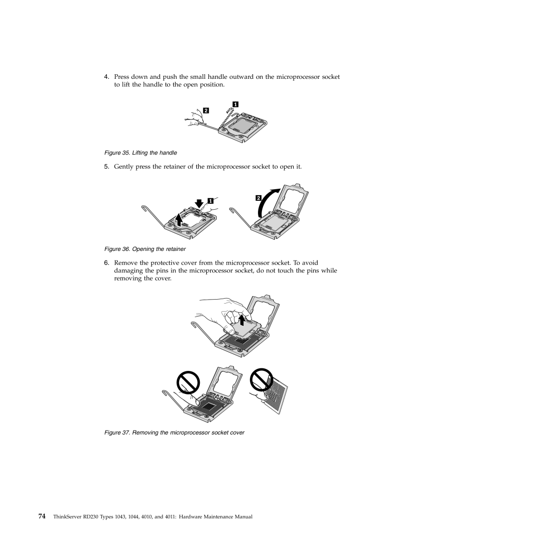 Lenovo RD230 manual Lifting the handle 