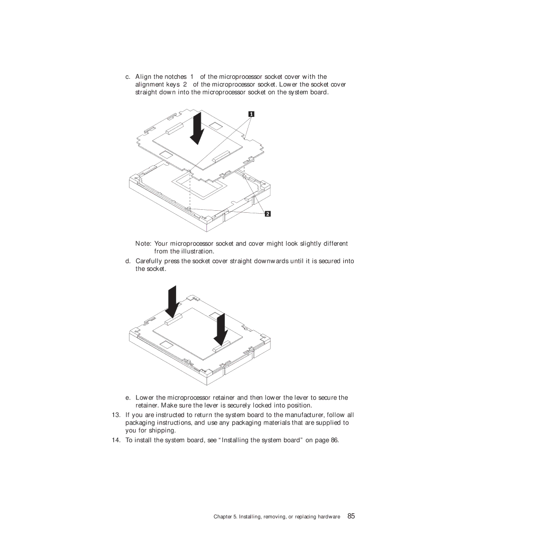 Lenovo RD230 manual Installing, removing, or replacing hardware 