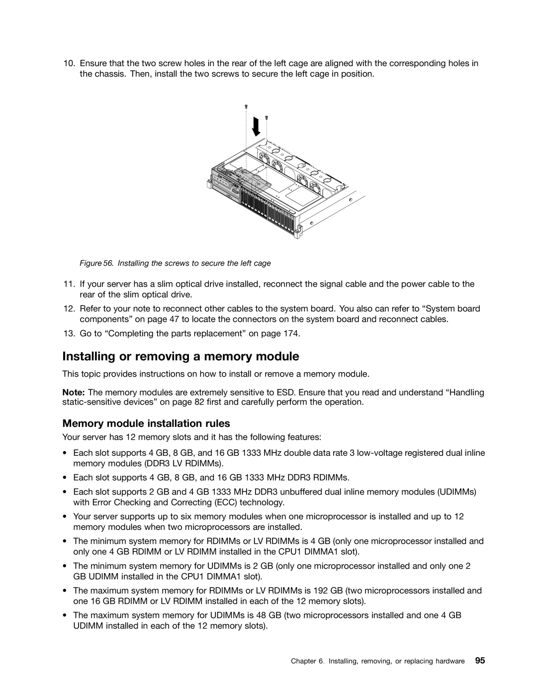 Lenovo RD430 manual Installing or removing a memory module, Memory module installation rules 