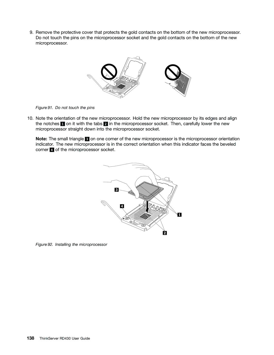 Lenovo RD430 manual Do not touch the pins 