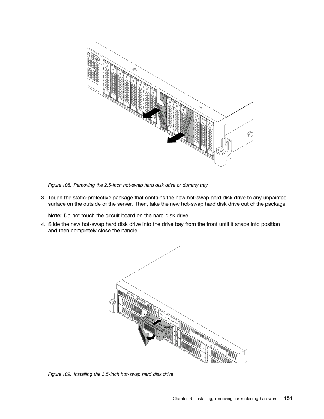 Lenovo RD430 manual Removing the 2.5-inch hot-swap hard disk drive or dummy tray 