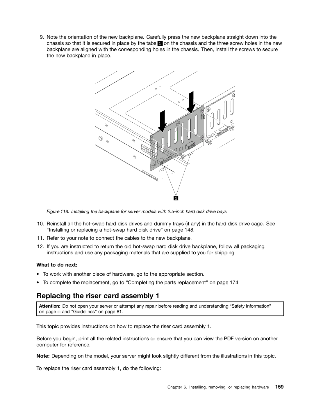 Lenovo RD430 manual Replacing the riser card assembly 