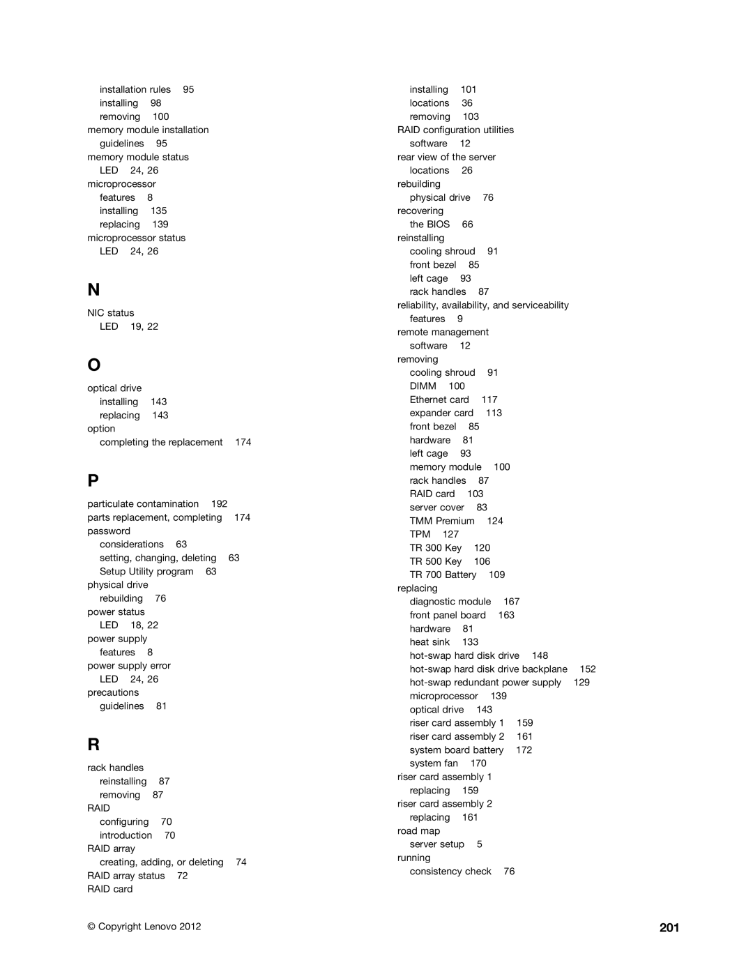 Lenovo RD430 manual 201, Raid 