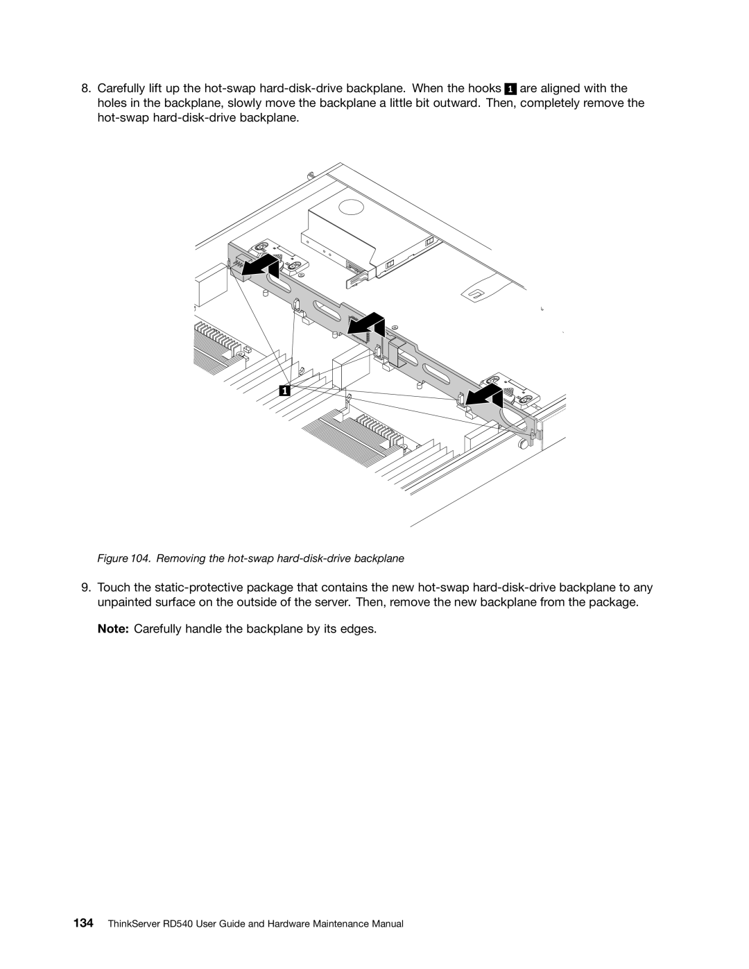 Lenovo RD540 manual Removing the hot-swap hard-disk-drive backplane 