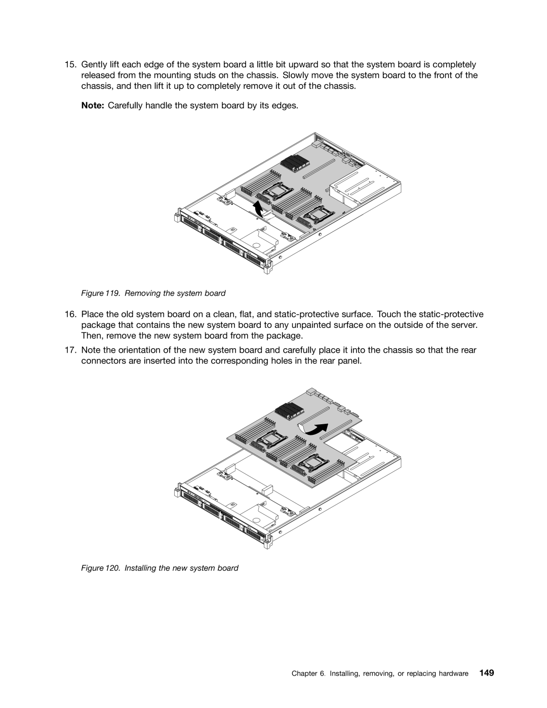 Lenovo RD540 manual Removing the system board 