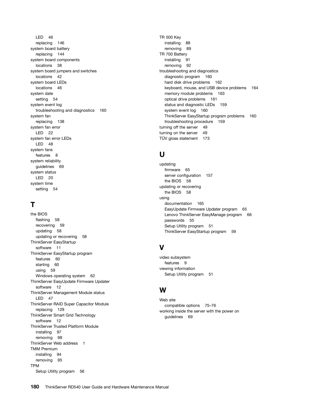 Lenovo RD540 manual Tpm 