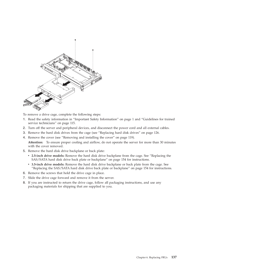 Lenovo RS210 manual Replacing FRUs 