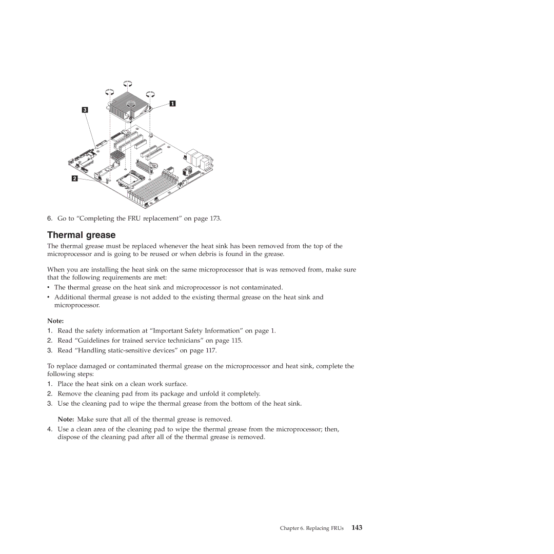 Lenovo RS210 manual Thermal grease 