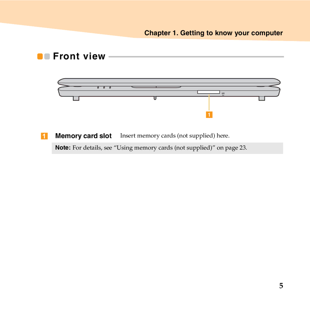 Lenovo S10-2 manual Front view 