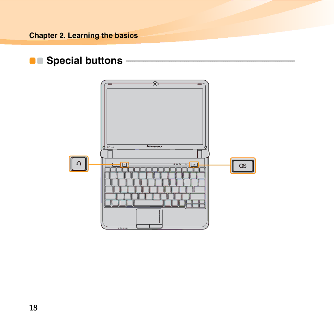 Lenovo S10-2 manual Special buttons 