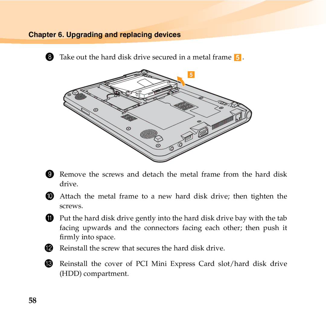 Lenovo S10-2 manual Upgrading and replacing devices 