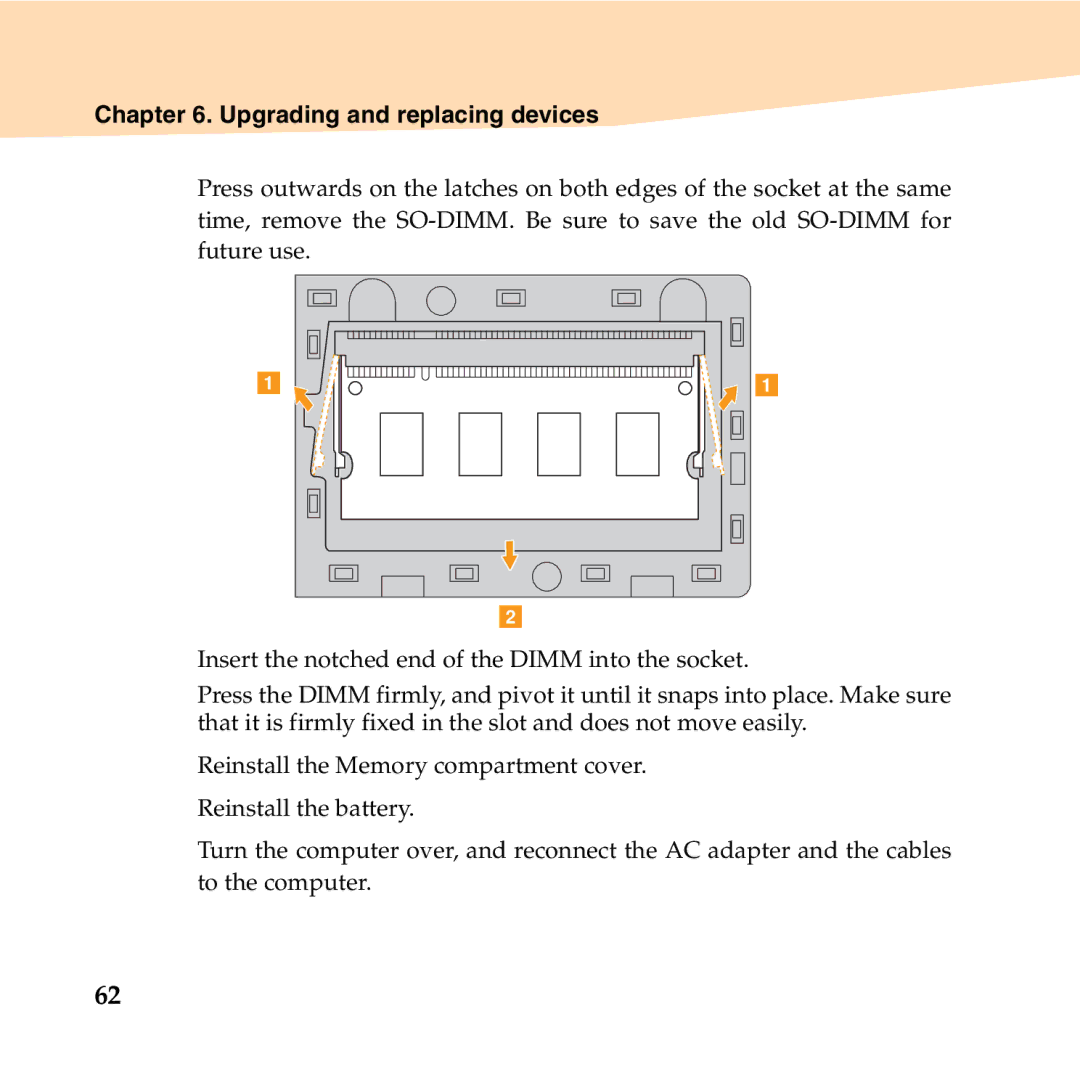 Lenovo S10-2 manual Upgrading and replacing devices 