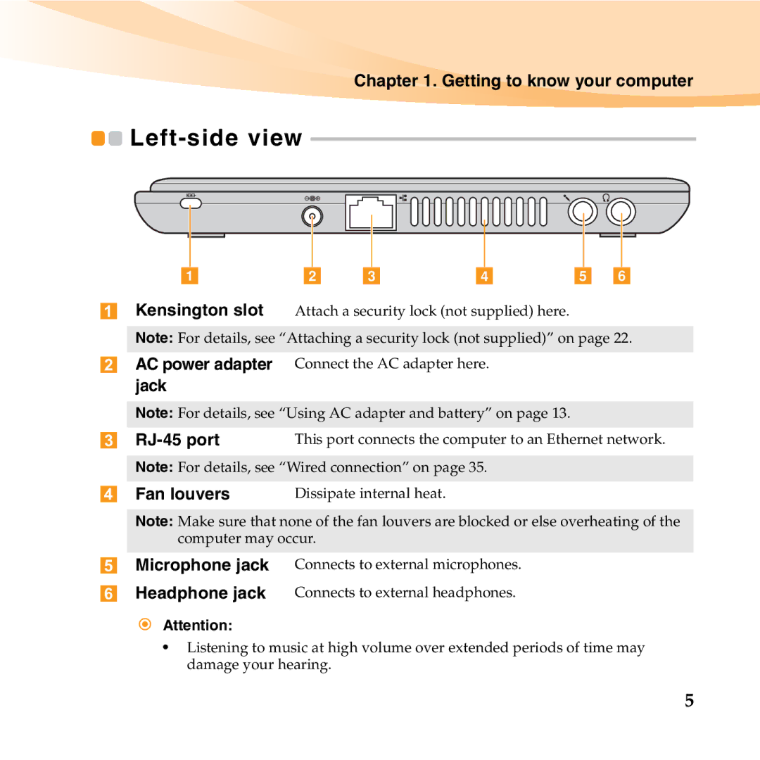 Lenovo S10-3T manual Left-side view, Fan louvers 