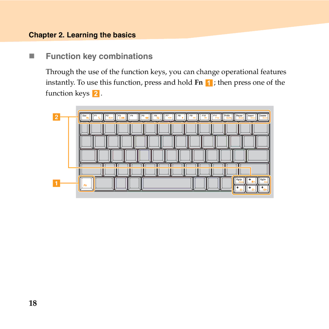 Lenovo S10-3T manual „ Function key combinations 