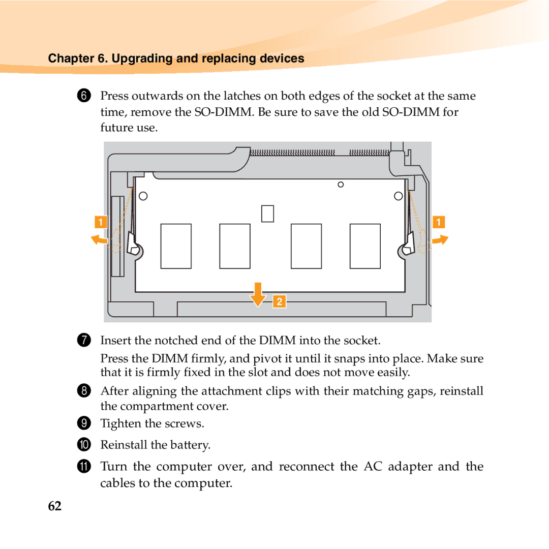 Lenovo S10-3T manual Upgrading and replacing devices 