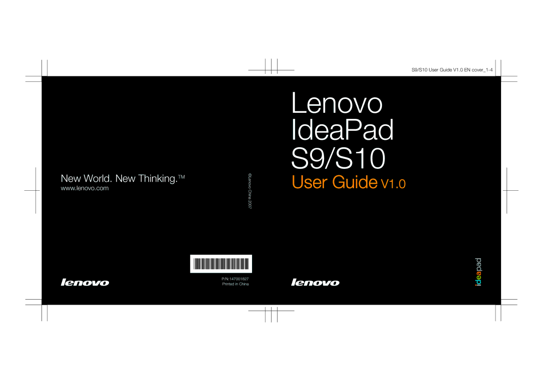 Lenovo manual Lenovo IdeaPad S9/S10 