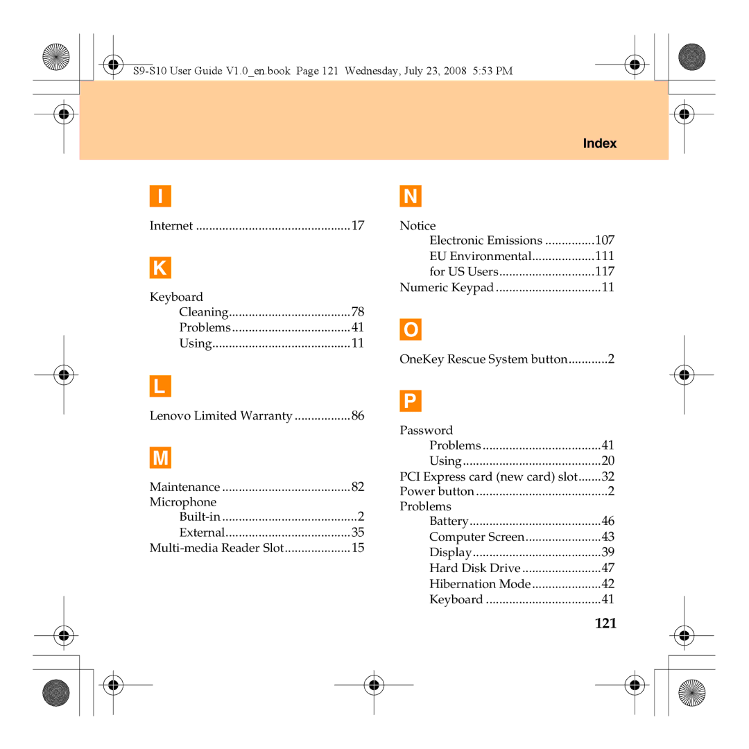 Lenovo S10 manual 121 