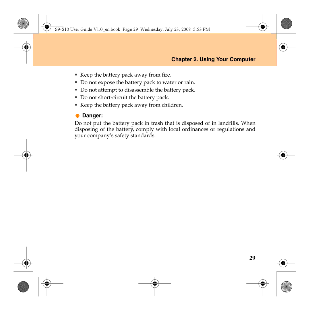 Lenovo S10 manual Using Your Computer 