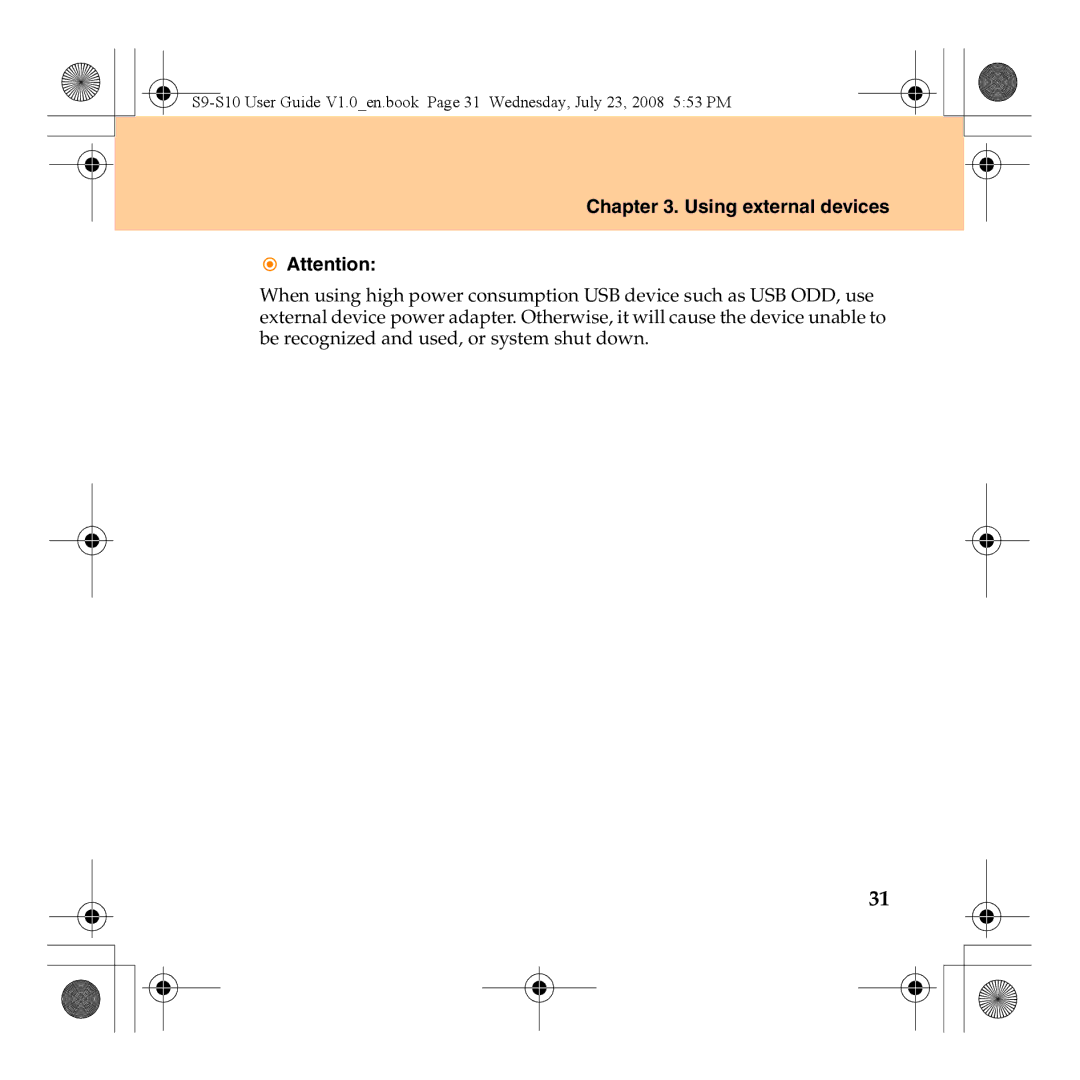 Lenovo S10 manual Using external devices 