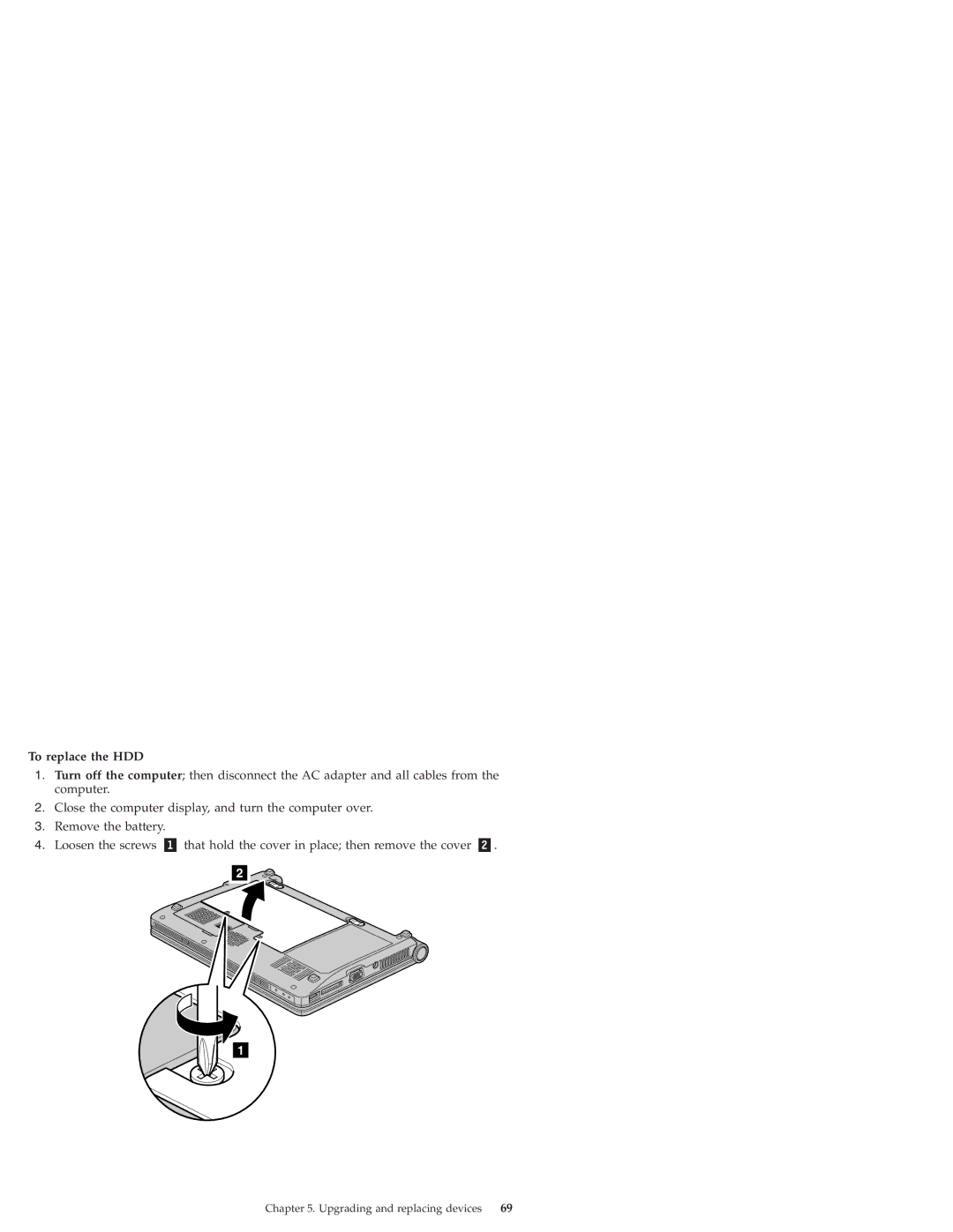 Lenovo S10 manual To replace the HDD 