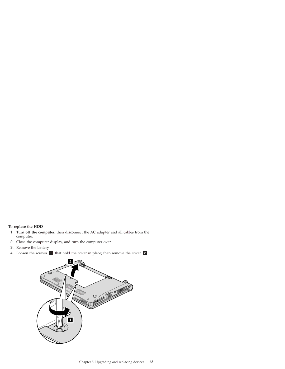 Lenovo S9E, S10E manual To replace the HDD 