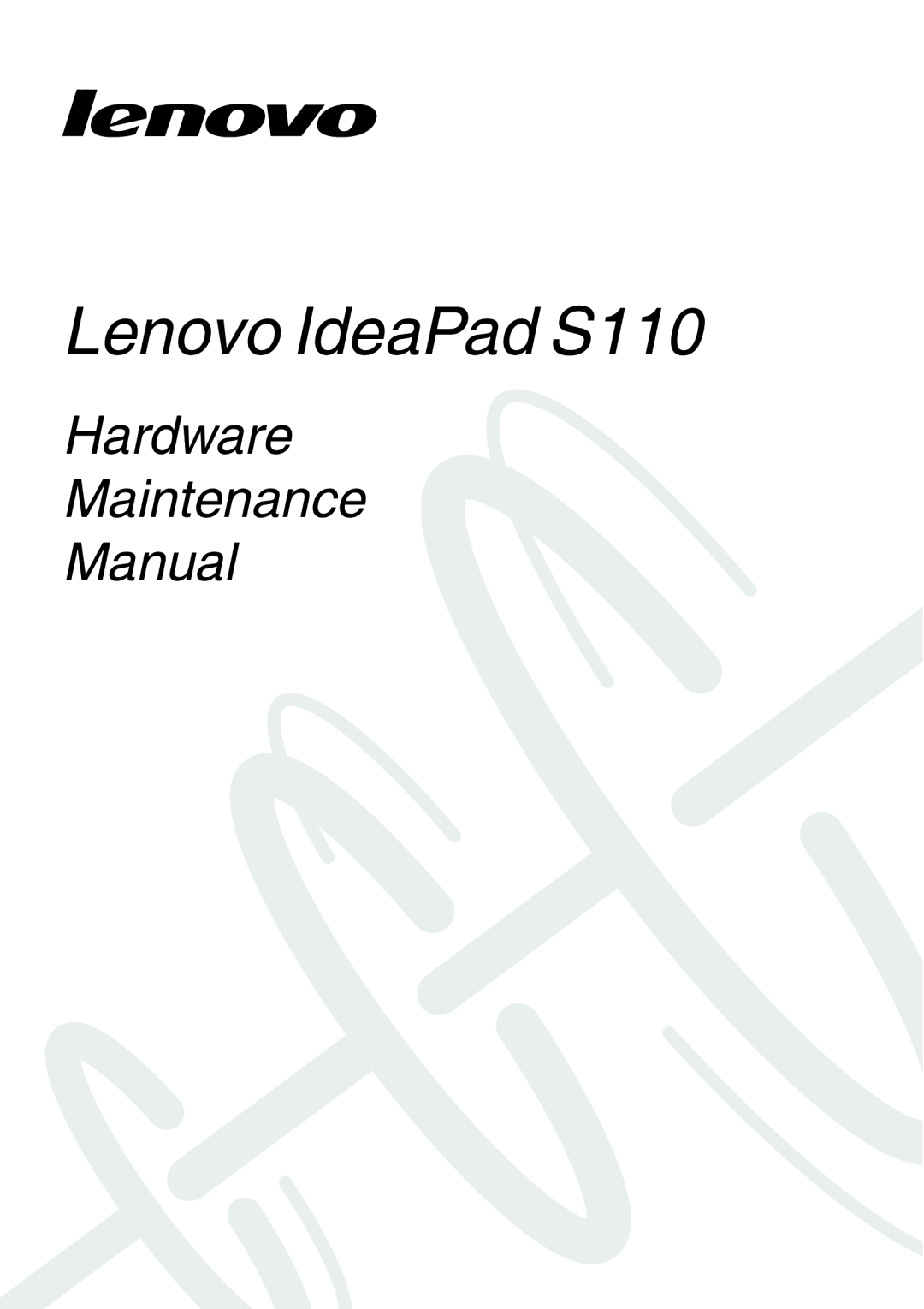 Lenovo manual Lenovo IdeaPad S110 